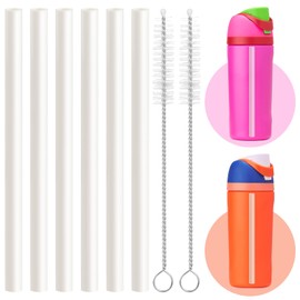 Replacement Straws Compatible with Owala Water Bottle - Owala Freepsip 16oz Straws Replacement - Accessories Set Include 6 Pack BPA-FREE Straws and 1 Pack Cleaning Brushes