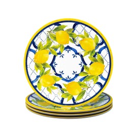 Le Cadeaux Melamine 9 inch Salad Plate, Set of 4, Palermo
