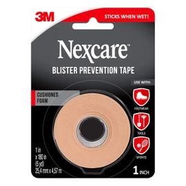Nexcare Cinta de prevención de ampollas, se puede rasgar fácilmente, 1 rollo