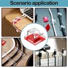 60PCS Cable Hooks Transparent Wire Hooks for Cables Plastic Stick