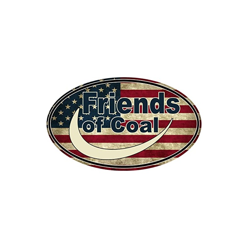 Cbcdecals - Friends Of Coal Vintage American Flag Decal