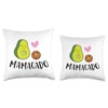 Funny Avocado Gifts Vegans Pregnancy Announcement Avocado Mamacado Throw Pillow,