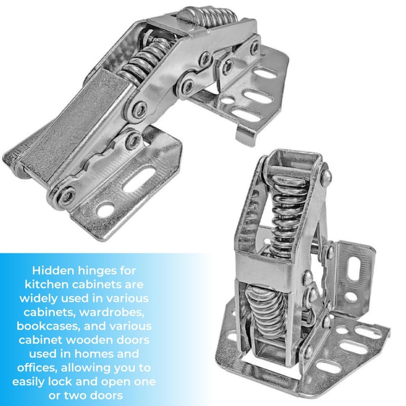 XINHAITC 2 Pcs Cabinet Lid Support Hinges Swing Up Flap