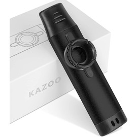 Metal Kazoo with Adjustable Tone for Guitar, Ukulele, Violin, Piano, Keyboard, A Musical Instrument Gift (black)