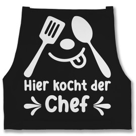 Shirtracer - Apron - Cooking Apron - Men's 1 - Hier kocht der Chef, 1 black