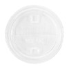 Karat C-KDL626-HH 98mm PET Dome Lids - Half Moon Flip