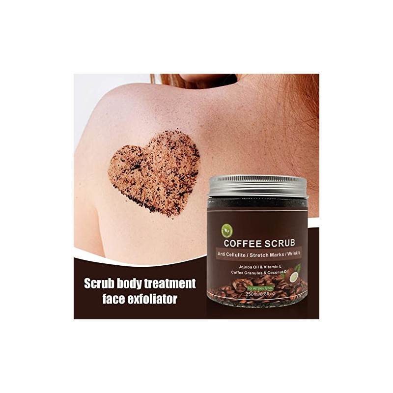 Exfoliante Corporal con Sal y café - Exfoliante Grano café,