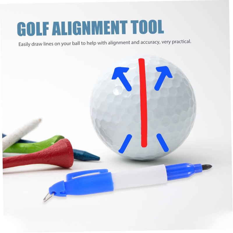 Mipcase 1Set Golf Ball Alignment Tool Reusable Ball Marker Liner