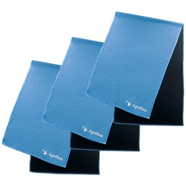 [Cooling Towel Set of 3] UV Protection, Cooling Towel, Heat Protection, Cool Towel, Super Absorbent, Outdoor, Exercise, Heatstroke Prevention, Lightweight, Sports Towel, Odor Resistant Material (Sky