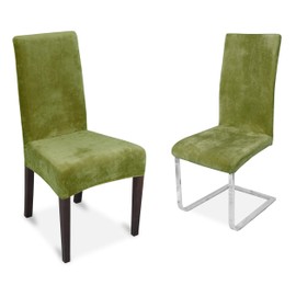 BEAUTEX Chair Covers, Elasticated Stretch Fabric Bi-Elastic Covers, Various Designs and Colours, Set of 2