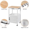 Yaheetech Rolling Kitchen Island with Single Door Cabinet, Kitchen Cart