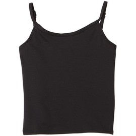 Capezio Big Girls' Camisole Top W/ Adjustable Straps,Black,M (8-10)