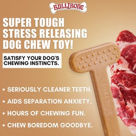 Bullibone Dog Chew Toys: Durable Dog Toys for Small Dogs and Aggressive Chewers. Long Lasting Beef Flavored Dog Chews. Great for Puppies.