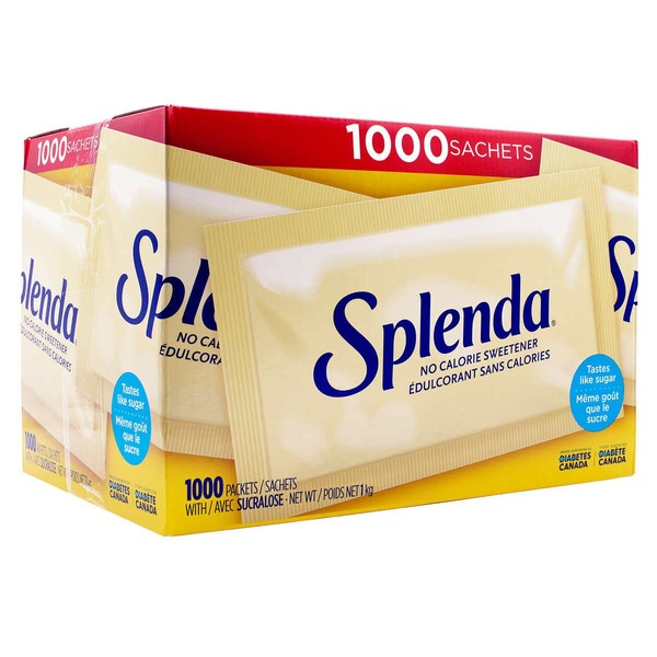 SPLENDA No Calorie Sweetener Packets, 1000 Count, Sugar Substitute for Use with Coffee, Tea, Fruit, Cereal, and More