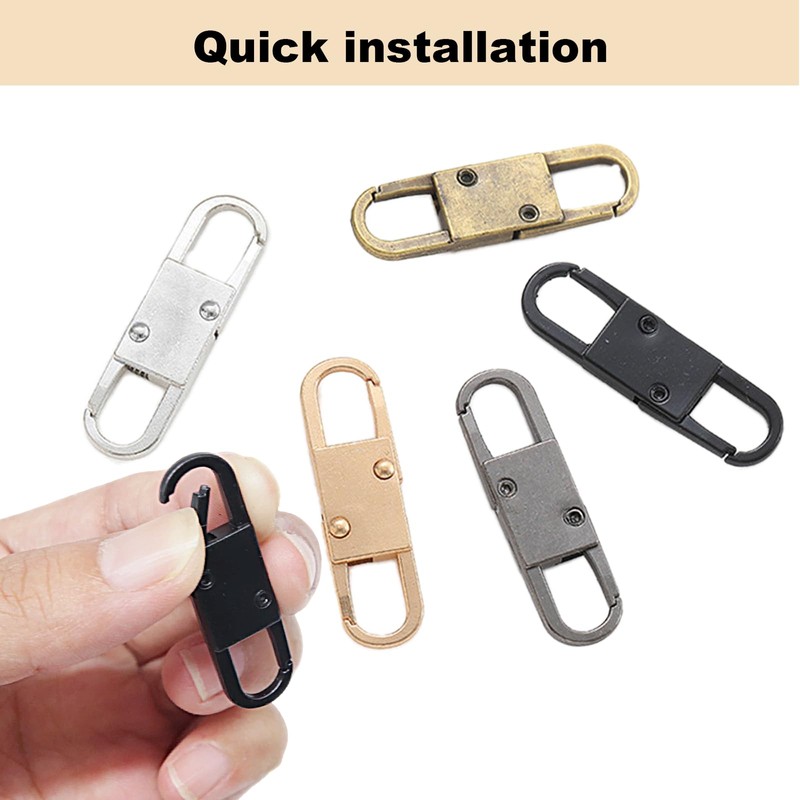 MILAKE 10 Pcs Premium Anti-Theft Zipper Lock, Small Clips for