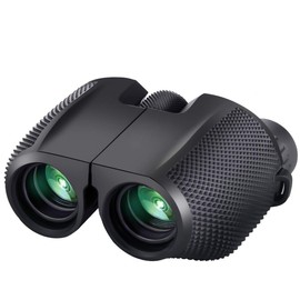 Timotech Binoculares Prisma 10x25 Zoom BAK4 con Enfoque Ajustable a Prueba de Agua para Senderismo, Campamento, Viajes, Caza, Conciertos | Binoculares para niños Profesional HD con Alta resolución