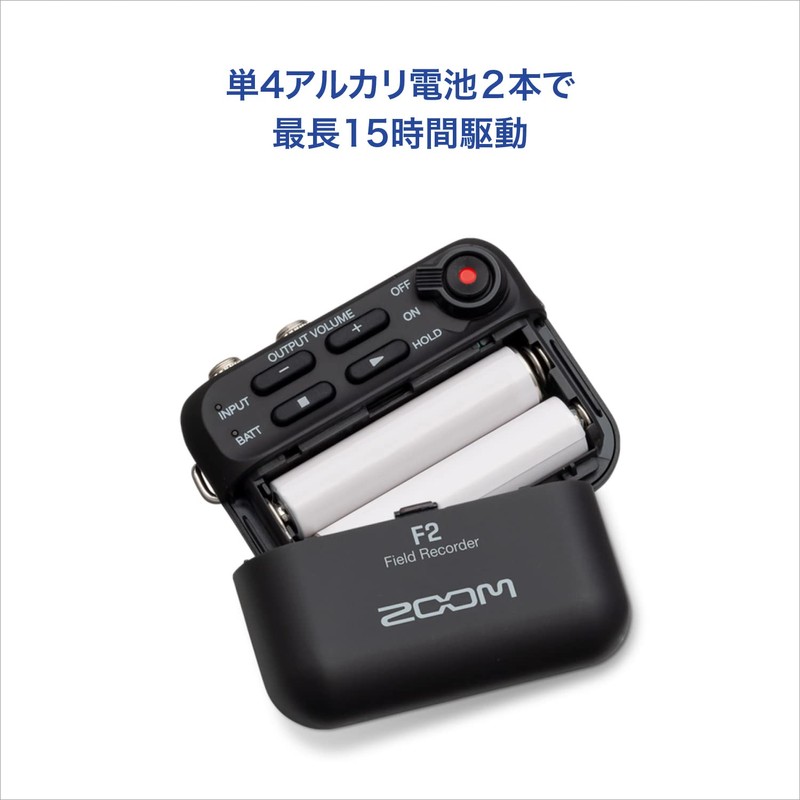 ZOOM F2/B Zoom Field Recorder, Compatible with 32-bit Float, Black