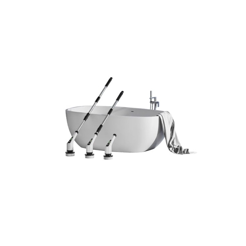 Cepillo Electrico para Baño Limpieza, con 9 Cabezales Intercambiables, Cepillo