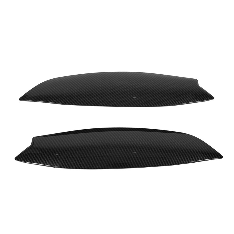 2Pcs Headlights Eyelids Cover Lamp Sticker Carbon Fiber Pattern Replacement
