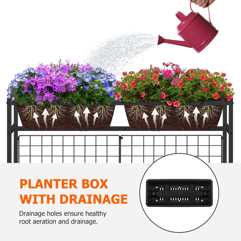 OYEAL Raised Garden Bed 32" Tall Elevated Planter Boxes with