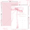 Whaline 25 Packs Pink Bow Baby Shower Invitations with Envelopes
