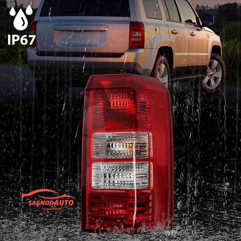 Sagnod Auto Taillight compatible with 2008-2017 Jeep Patriot Right Passenger