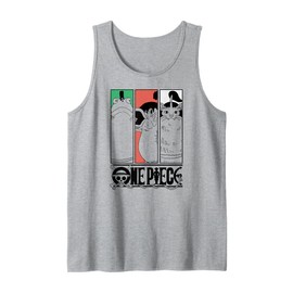 One Piece Anime Crew in Animal Suits Portrait Panels Tank Top