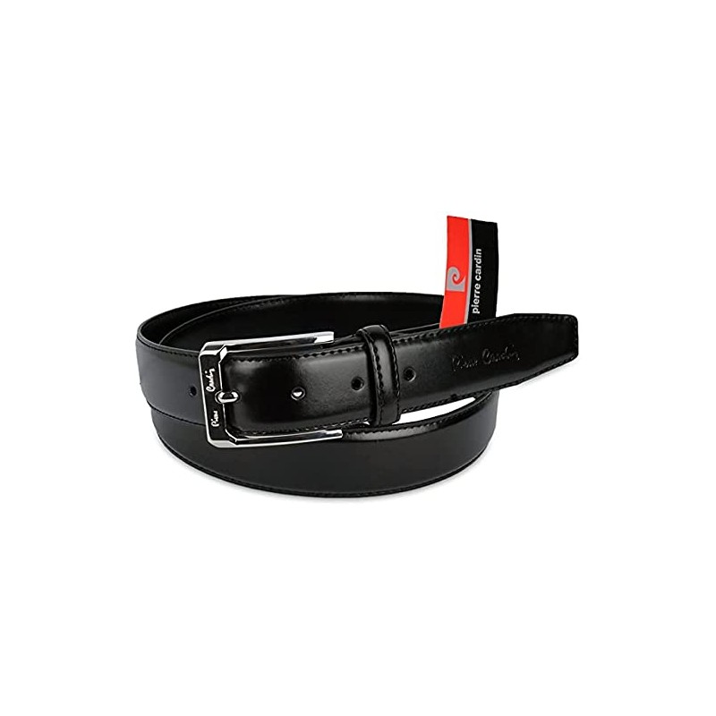 Pierre Cardin Adjustable Belt for Men, Genuine Leather, Smooth Side