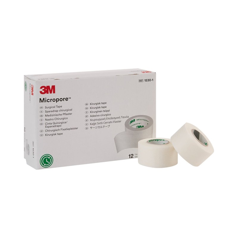 3M Micropore Paper Tape - White, 1" x 10yds (Box