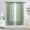 Sage Green Curtains for Living Room,Semi Sheer Privacy Not See