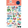 CBBE149066 Beach Party Puffy Stickers, White