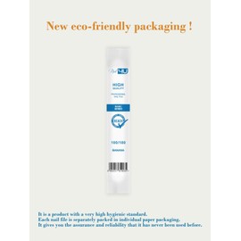 Set of 10 pcs Professional Nail Files Banana Double Sided Emery Board Nail4U 100/180 grit Curved Nail File Boomerang Pedicure Manicure