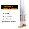 Waxaya Fishing Rod Rack, Fishing Pole Rack Holds Up to