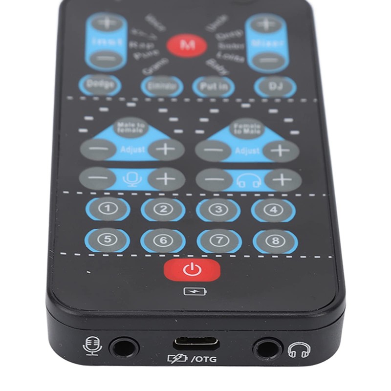 Portable Live Sound Card, Mini Voice Changer with 8 Sound