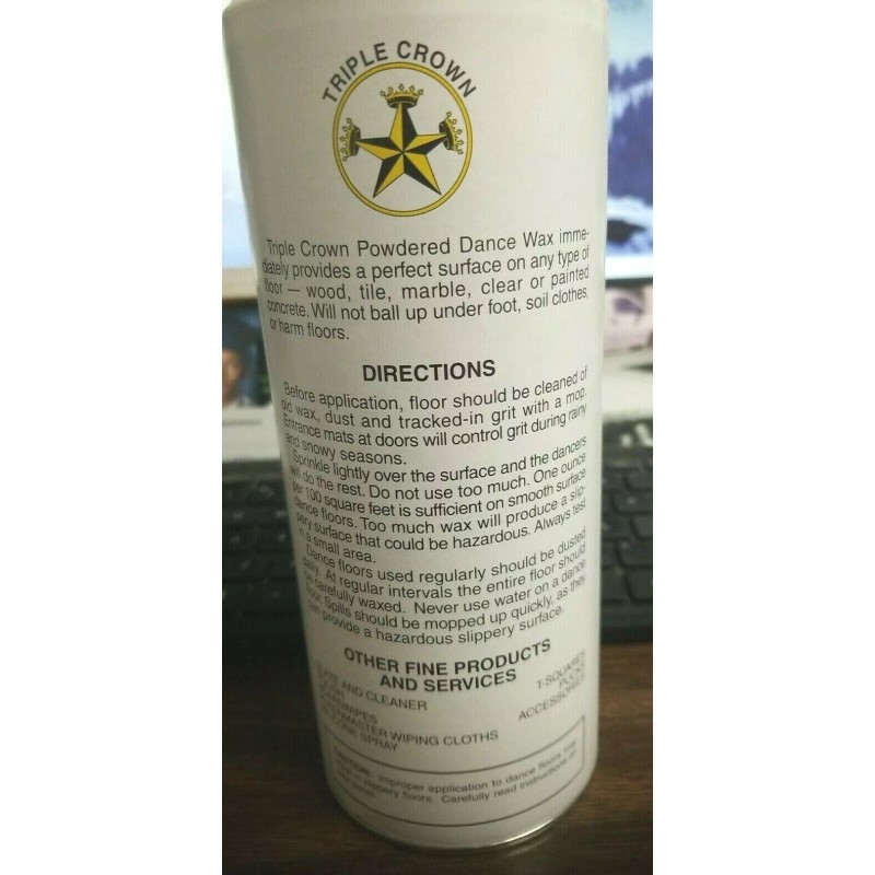 Triple Crown (ONE) DANCE FLOOR WAX, POWERED, 16 oz CAN,