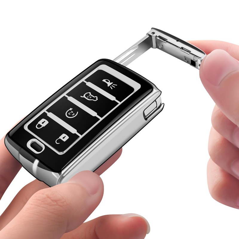 Tukellen for Jeep Key Fob Cover Soft TPU Full Protection