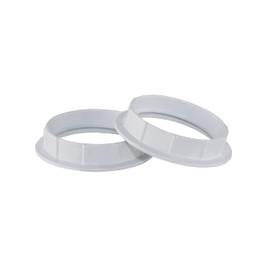 Aspen Creative 21054-12 Shade aluminum screw collar rings for medium base E26 socket, 39mm inner diameter, white finish, 2 Pack