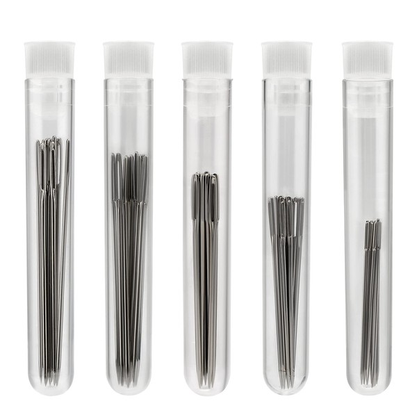 SAVITA 50 Pcs Big Eye Hand Sewing Darning Needles, Large