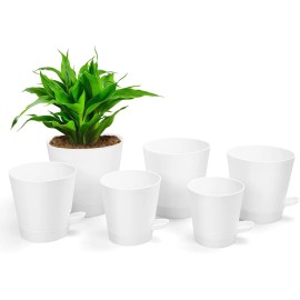 Yopikuu 6 Plant Pots,  5/5.5/6/6.5/7/