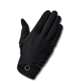 Rosso Style Lab Motorcycle Gloves, Military Mesh Gloves, All Black, XS