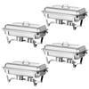Jacgood Chafing Dish Buffet Set 4 Pack 8QT Stainless Steel
