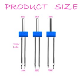 3 Size Sewing Machine Twin Needles Double Twin Stretch Needles Pins for Household Sewing Machine,3 Sizes Mixed 2.0/90, 3.0/90, 4.0/90