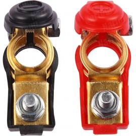 Nartoup 2 Car Battery terminal Connector Top Post Positive Negative Heavy Duty Universal