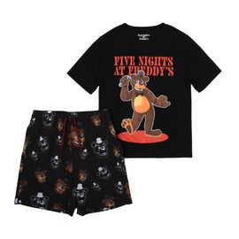 Bioworld Five Nights At Freddy's Freddy Fazbear Boy's Short Sleeve Performance Swim Tee & Shorts Combo Set