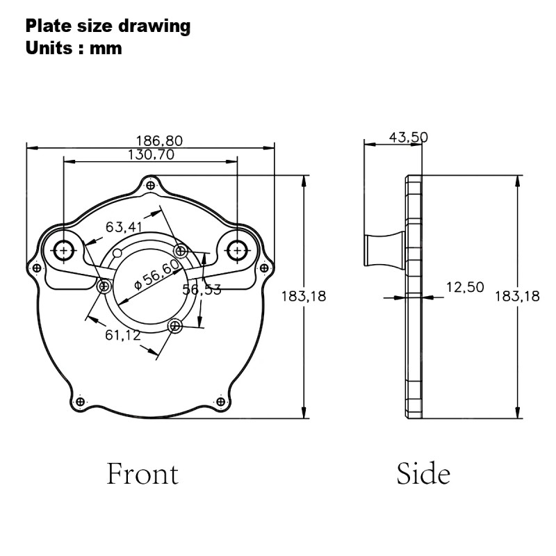 Turbine Style High Flow Air Cleaner Intake System for Harley