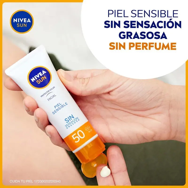 Protector Solar Facial Fps 50+ Nivea Sun Piel Sensible 50ml