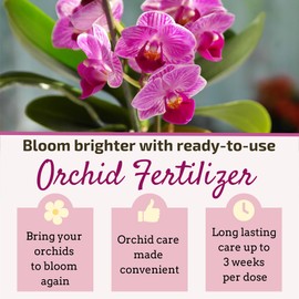 The Green Alcove Liquid Orchid Fertilizer Spikes | Ready-to-Use Orchid Food Spikes & Orchid Plant Food for Blooming, Fertilizer for Orchids (8 Drip Feeders)