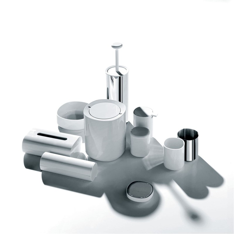 Alessi Birillo PL03 W - Bicchiere Portaspazzolino di Design in