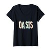 Womens Nice Oasis Statement for Man and Woman V-Neck T-Shirt