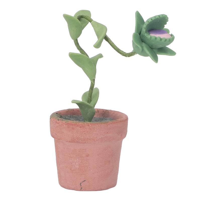 Mini Dollhouse Plant Simulation Realistic Vivid Portable Dollhouse Miniature Potted